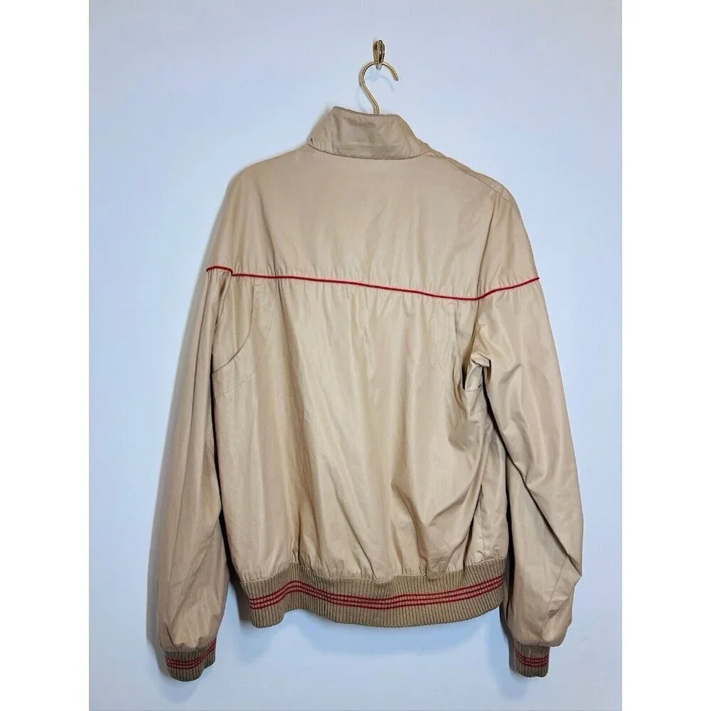 Jeffrey Banks For Lakeland Mens Tan Bomber Jacket 40 Long - Picture 12 of 13